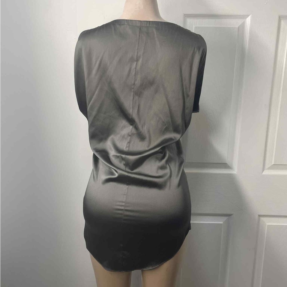 Schumacher Chic Satin Mini Dress in Charcoal - Picture 3 of 6